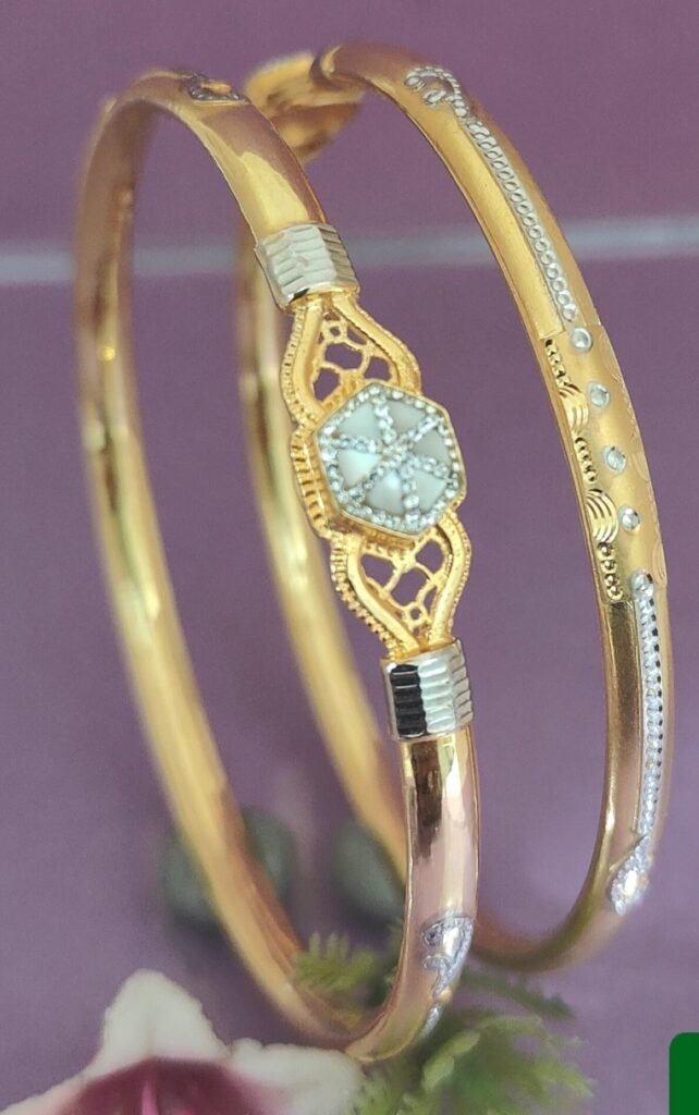 916 Gold Designer Single Pipe Kadli SP-536