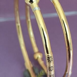 916 Gold Indian Design Single Pipe Kadli SP-550