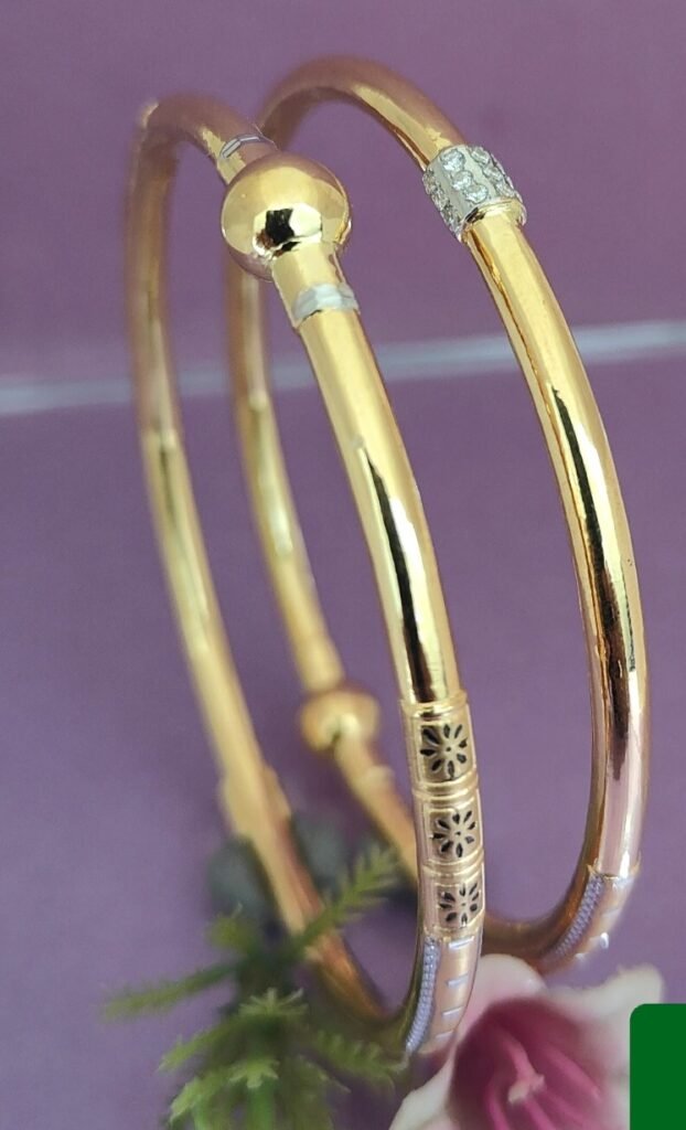 916 Gold Indian Design Single Pipe Kadli SP-550