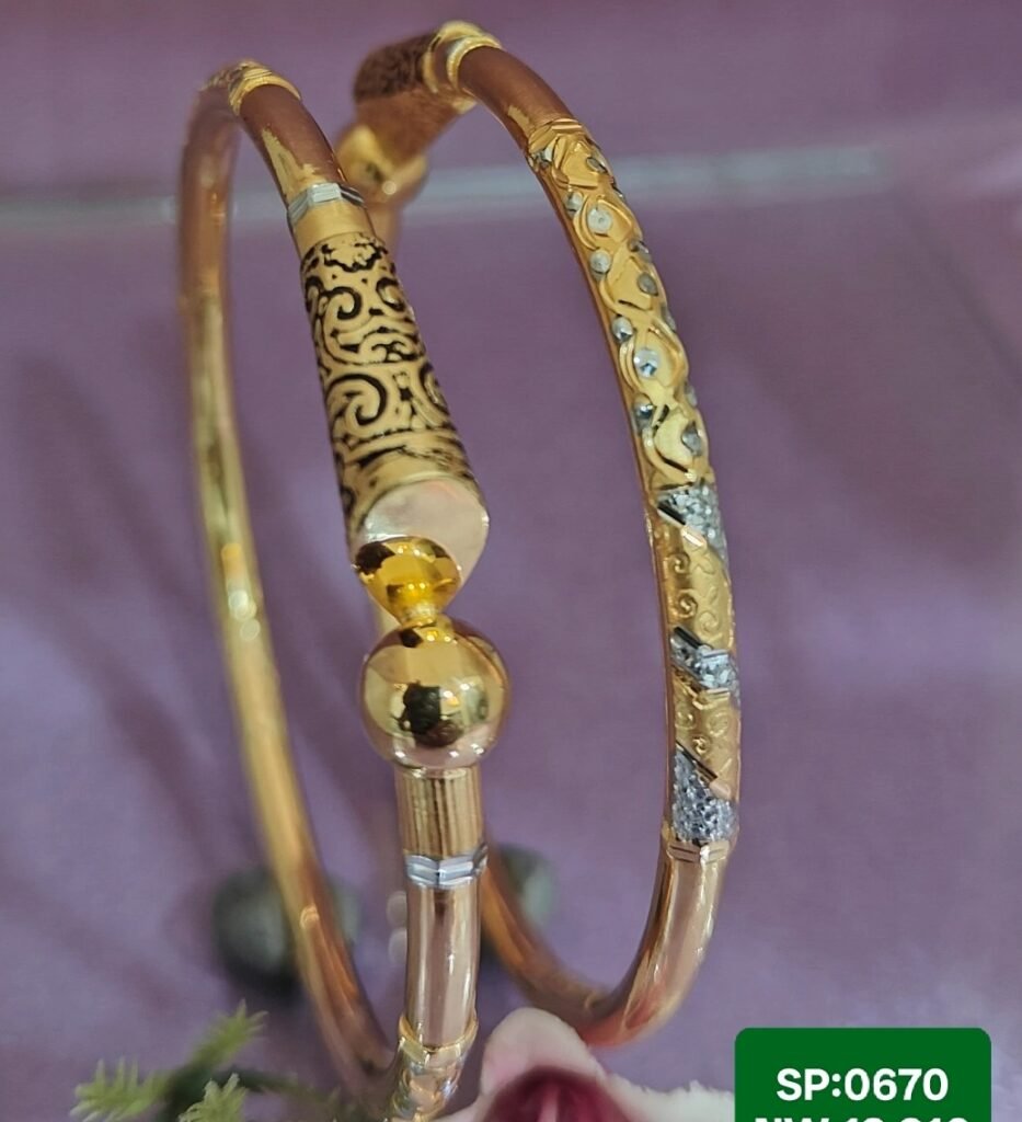 916 Gold Handmade Single Pipe Kadli SP-670