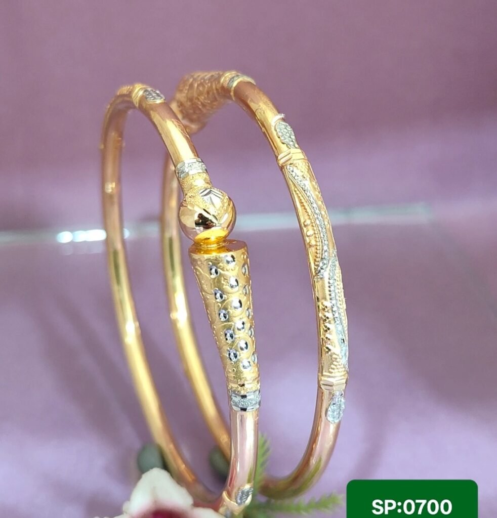 916 Gold Fancy Single Pipe Kadli SP-700