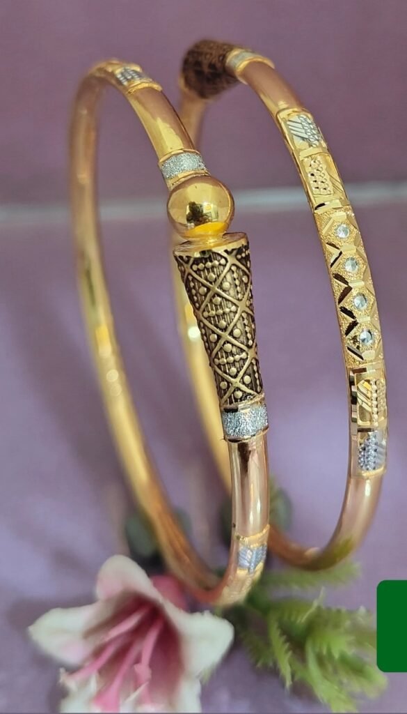 916 Gold Designer Single Pipe Kadli SP-708