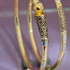 916 Gold Delicate Single Pipe Kadli SP-712