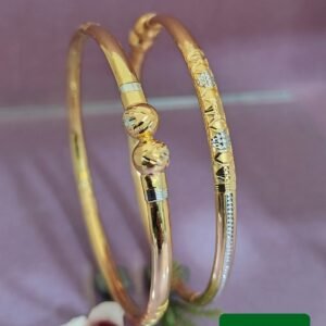 916 Gold Stylish Single Pipe Kadli SP-714