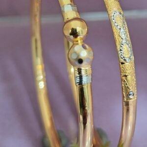 916 Gold Indian Design Single Pipe Kadli SP-715