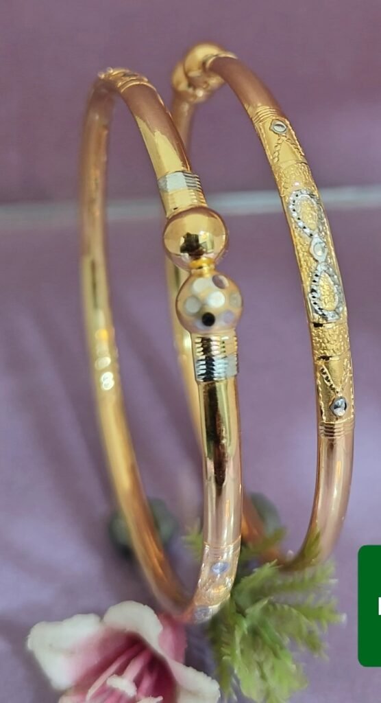 916 Gold Indian Design Single Pipe Kadli SP-715