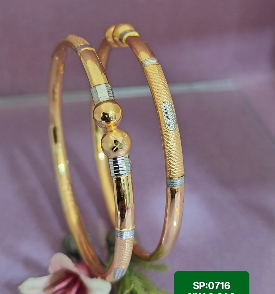 916 Gold Elegant Single Pipe Kadli SP-716