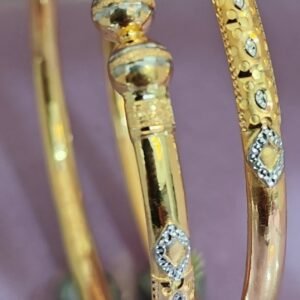 916 Gold Stylish Single Pipe Kadli SP-717