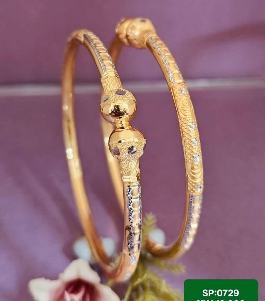 916 Gold Simple Single Pipe Kadli SP-729