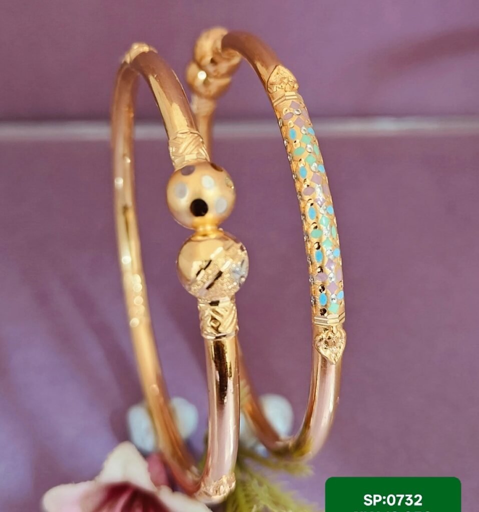 916 Gold Fancy Single Pipe Kadli SP-732