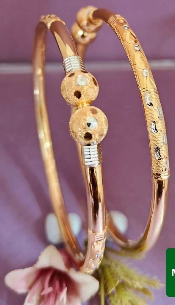 916 Gold Designer Single Pipe Kadli SP-733