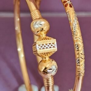 916 Gold Delicate Single Pipe Kadli SP-737