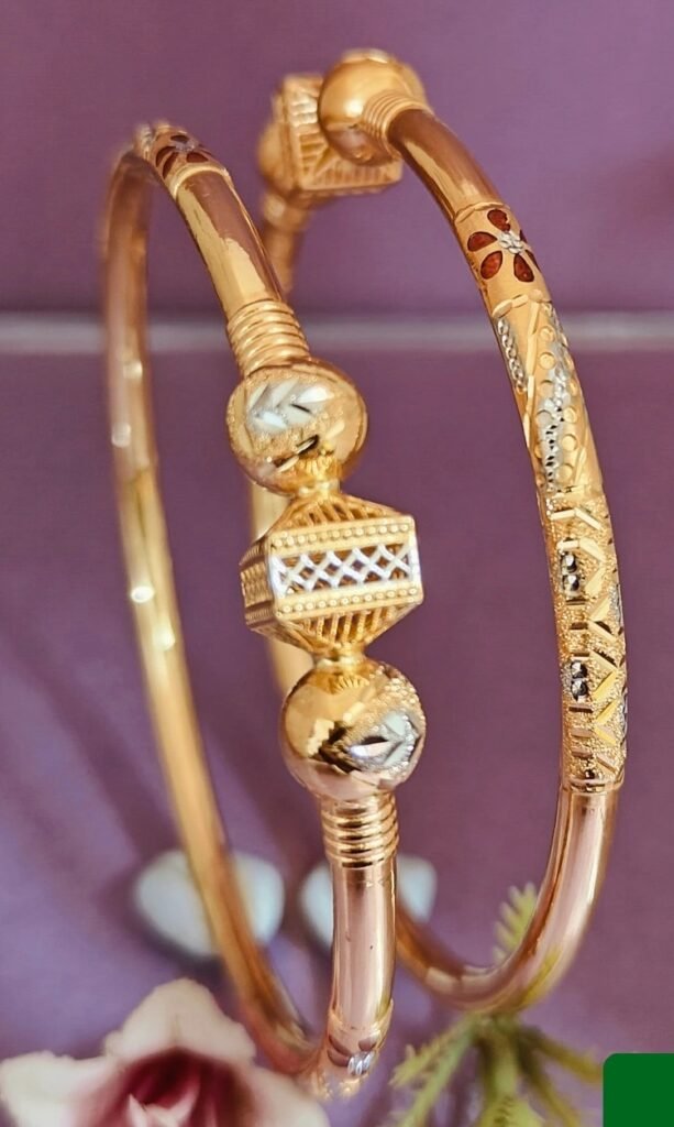916 Gold Delicate Single Pipe Kadli SP-737