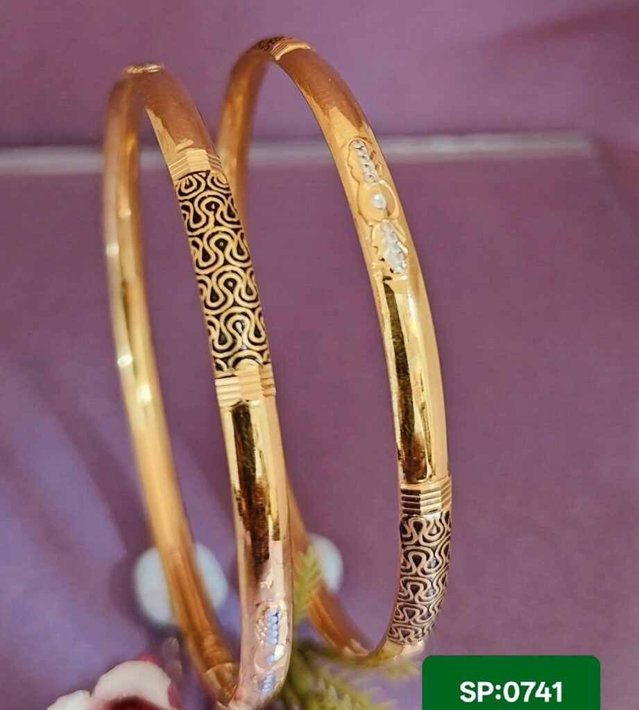 916 Gold Elegant Single Pipe Kadli SP-741