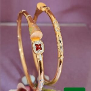 916 Gold Beautiful Single Pipe Kadli SP-750