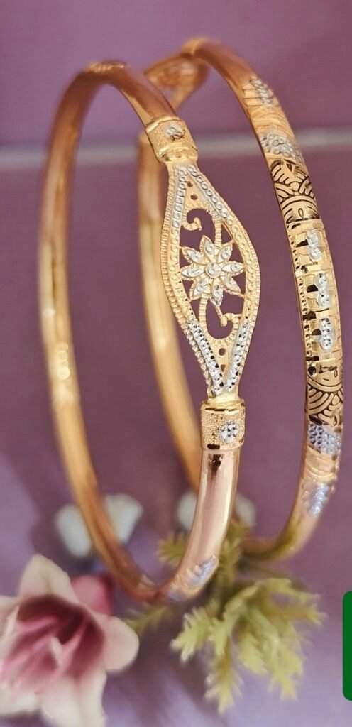 916 Gold Indian Design Single Pipe Kadli SP-788