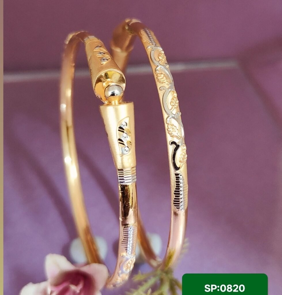 916 Gold Classy Single Pipe Kadli SP-820
