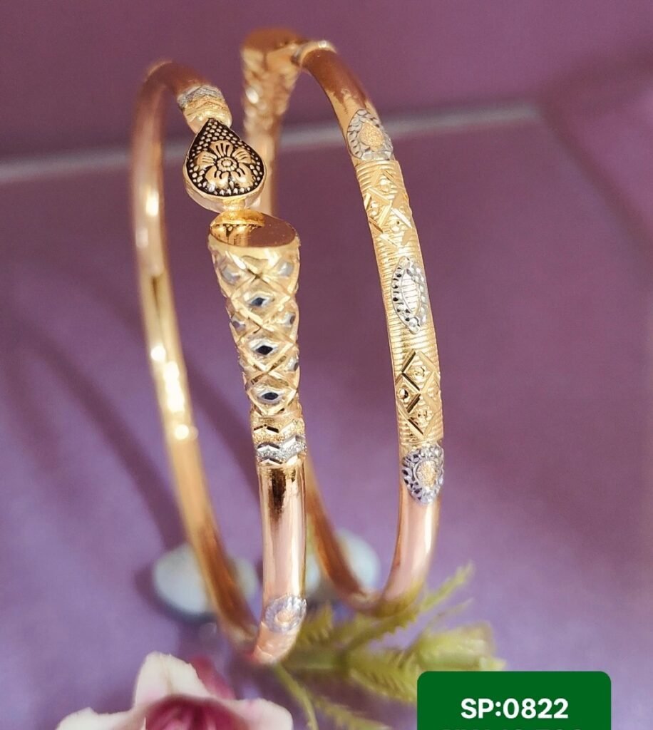916 Gold Daily Wear Single Pipe Kadli SP-822