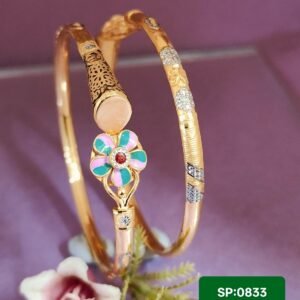 916 Gold Delicate Single Pipe Kadli SP-833