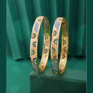 Double Pipe 22 Karat Gold Bangles