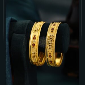 916 Gold Double Pipe Kadli DP-574