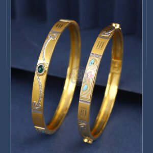 916 Gold Double Pipe Kadli DP-167