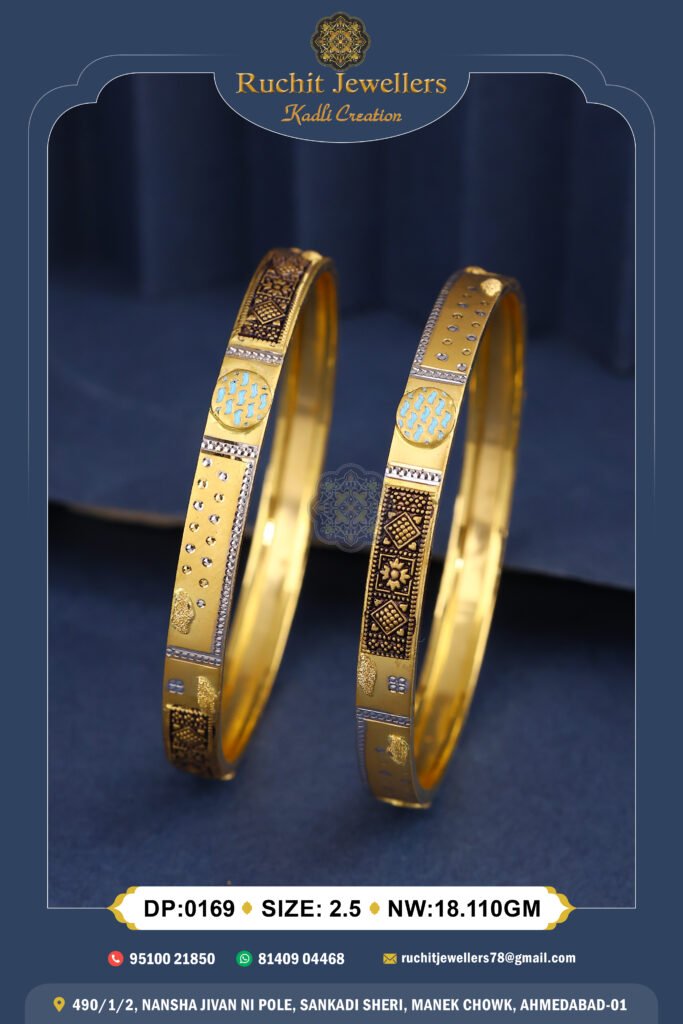 916 Gold Double Pipe Kadli DP-169