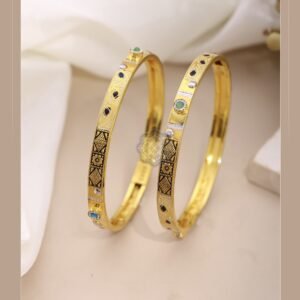 916 Gold Double Pipe Kadli DP-574