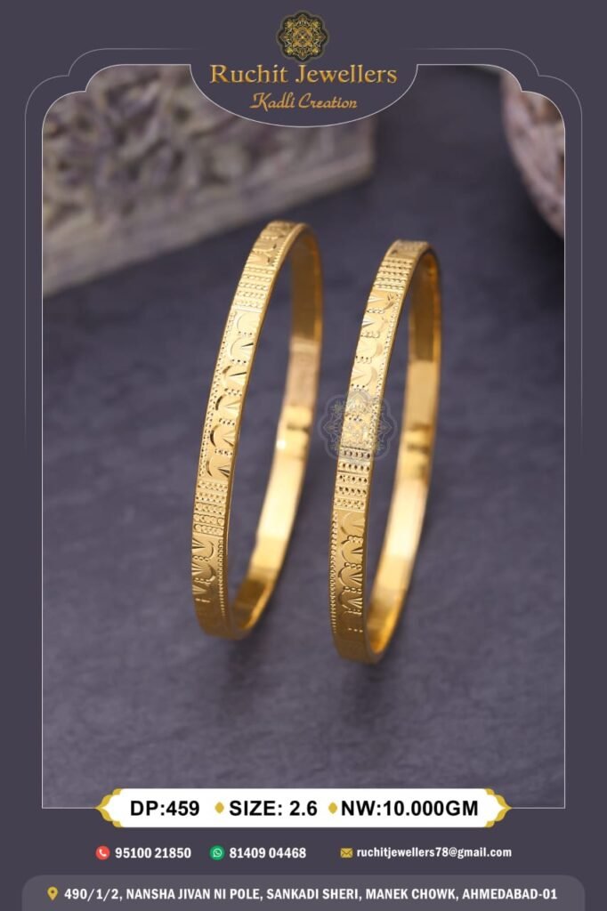916 Gold Double Pipe Kadli DP-459