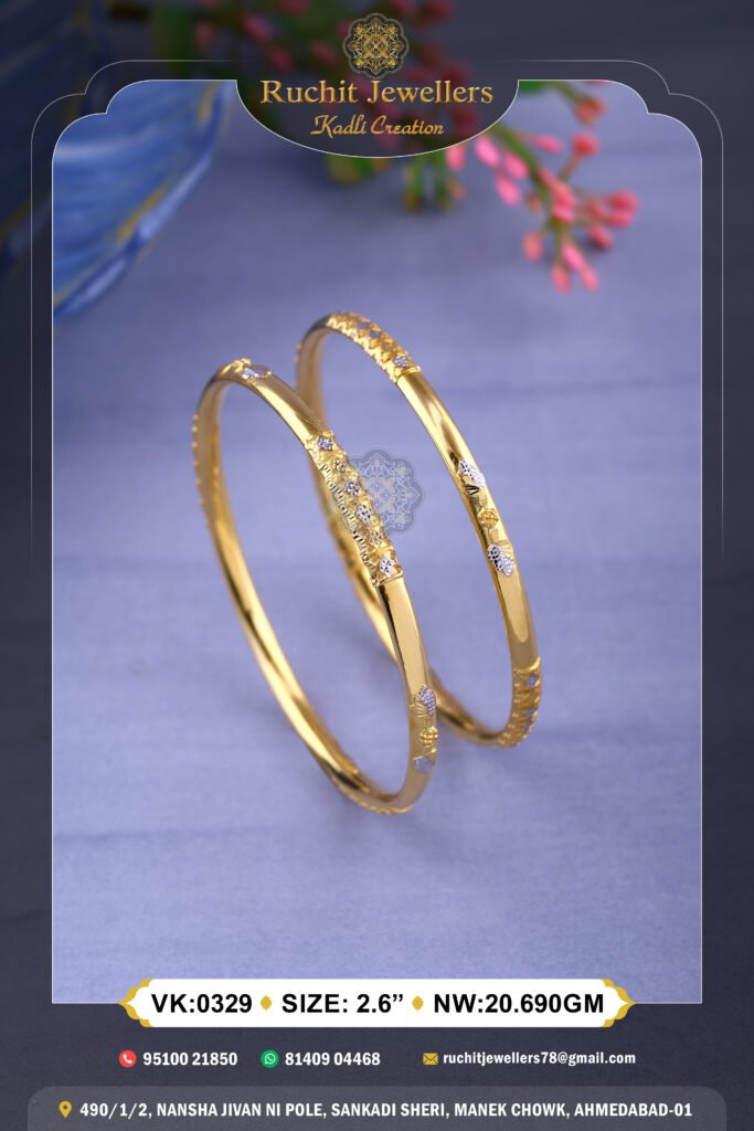 916 Gold Singal Pipe Kadli SP-329