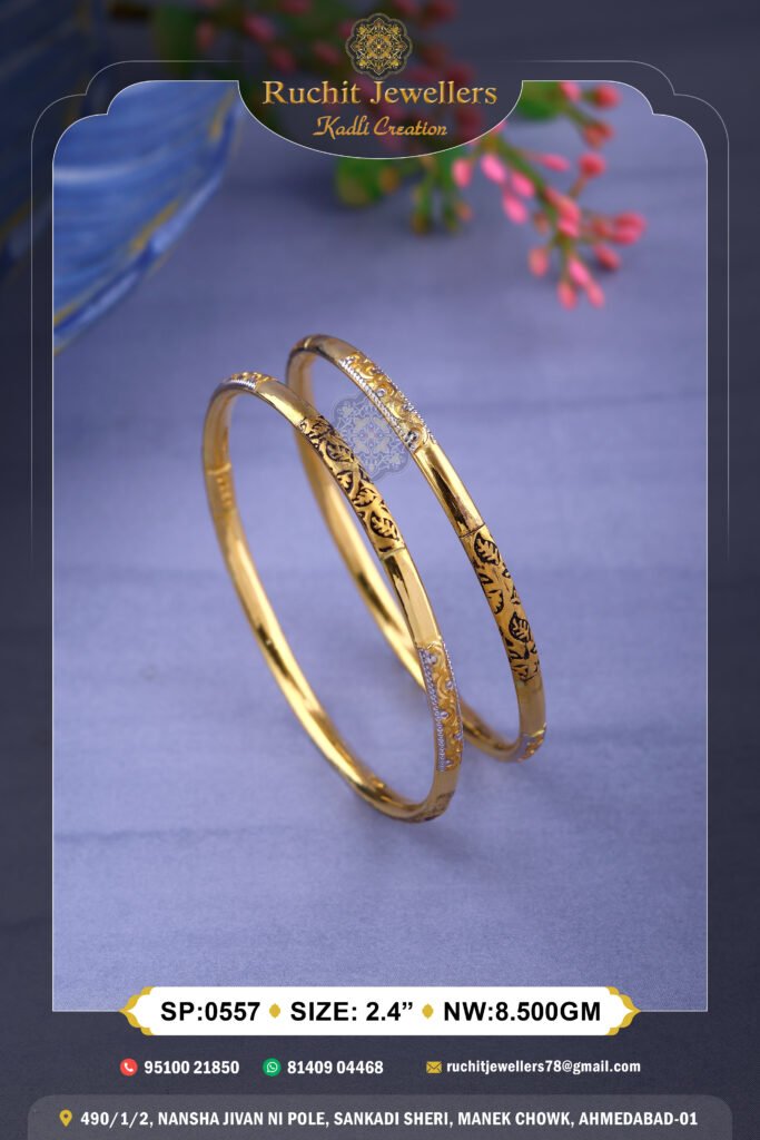916 Gold Singal Pipe Kadli SP-557