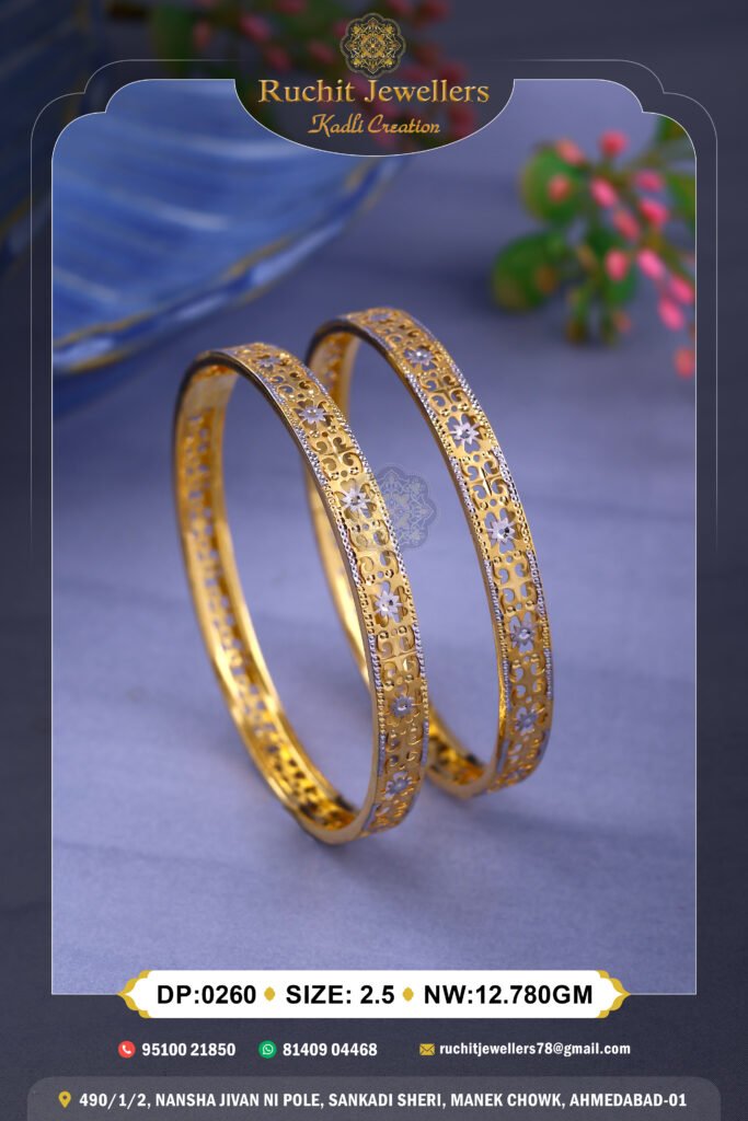 916 Gold Double Pipe Kadli-DP-260
