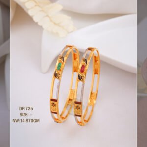 916 Gold Double Pipe Kadli DP-725