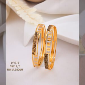 916 Gold Double Pipe Kadli DP-673