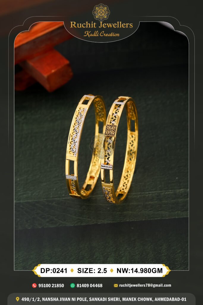 916 Gold Double Pipe Kadli Dp-241